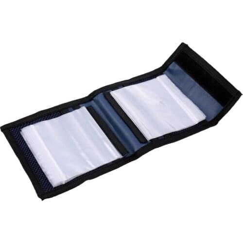 Blue Fishing Line Leader Wallet Tapered Leader Storage 12 Removable Sleeves Pocket Line Tippet Bag Fly Fishing Accessories