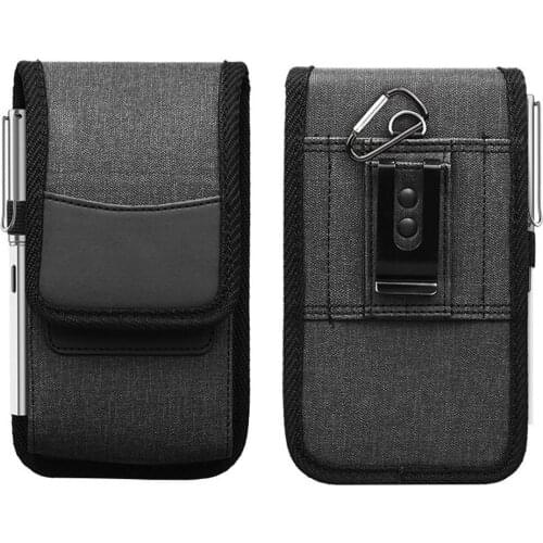 Vertical Mobile Phone Bags Case Holster Pouch Wallet With Belt Clip Smartphone Waist Mobile Phone Bag Black Mobile Cover