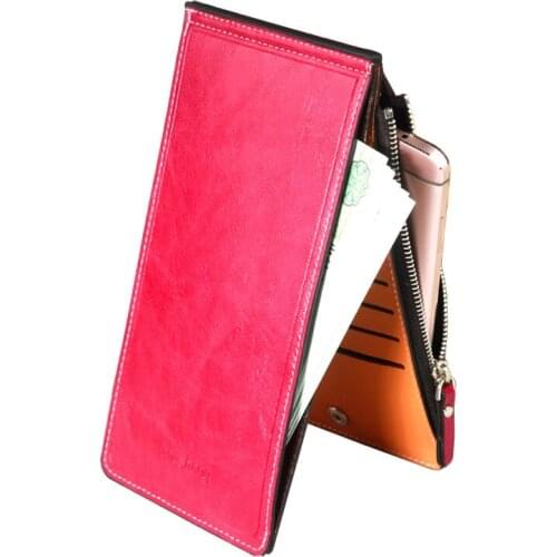 Hengsheng Card Holder Oil Wax Leather WOMENS Wallet Card Bit More Card Holder Womens Thin Mobile Phone Bag