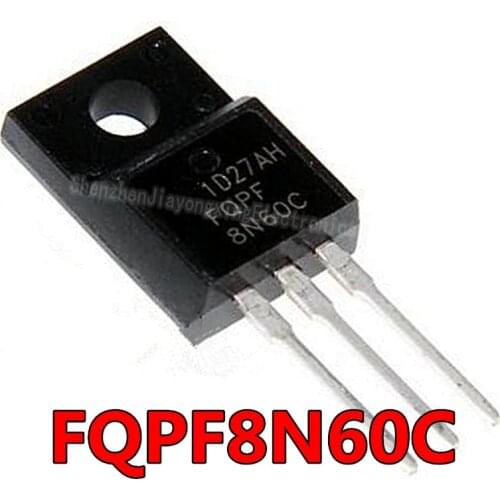 10pcs/lot FQPF8N60C 8N60C 8N60 TO-220F In Stock