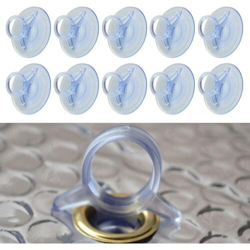 10PCS PVC Transprent/Black Rubber Suction Cup Hook Wall Hanger Car Sunshade Hooks Home Kitchen Bathroom Sucker Accessory Tool
