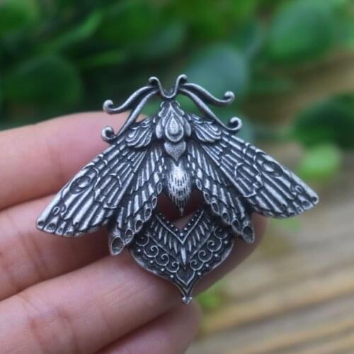 12pcs Butterfly Moth Pins Deaths Head Hawkmoth Brooch Halloween gift