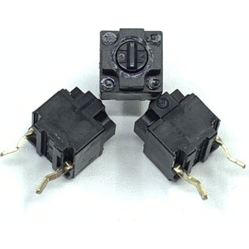 2 Pieces New original square mouse micro switch 2-pin button black dot