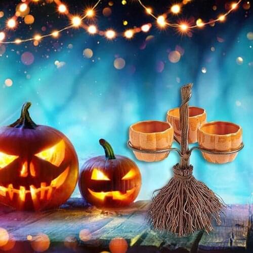 3/4/6 Bowls Creative Halloween Snack Stand Rack Resin Iron Tray Stand Food Pumpkin Bowl Rack Party Decoration Accessories
