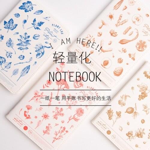 4pcs Korean Stationery Japanese Hand Account Planting Series Light Handbook Wholesale Covers with Inner Core MD