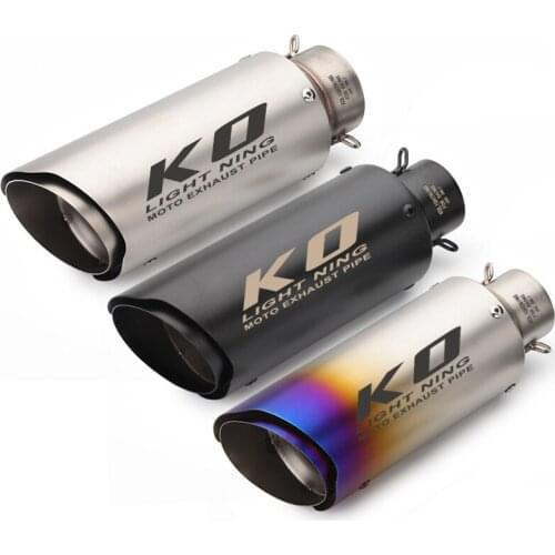 51/60mm Universal Motorcycle Exhaust Vent Pipe Without Muffler 250mm Stainless Steel Exhaust System Modified For ATV Street Bike