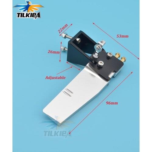 Aluminum 53x96mm Center Rudder with Water Pickup Suitable for Rc Boat Length 75-95cm