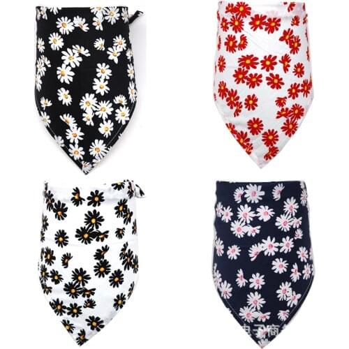 Pet Dog Bib Towel Decorative Bandanas Accessory Cotton Collar Bandanas Puppy Cats Scarfs Triangle Bibs