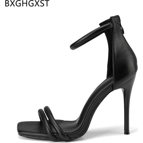 Sandals Women Summer 2021 Black Heels Pumps Women Shoes High Heels Sandals Women Gladiator Sandals Square Toe Heels Female Shoes