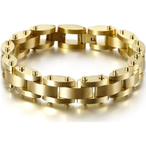Mens Titanium Steel Chain Bracelet Fashion Personality Combination Heavy Work Texture Cocktail Party Jewelry Gift 11mm 8.5
