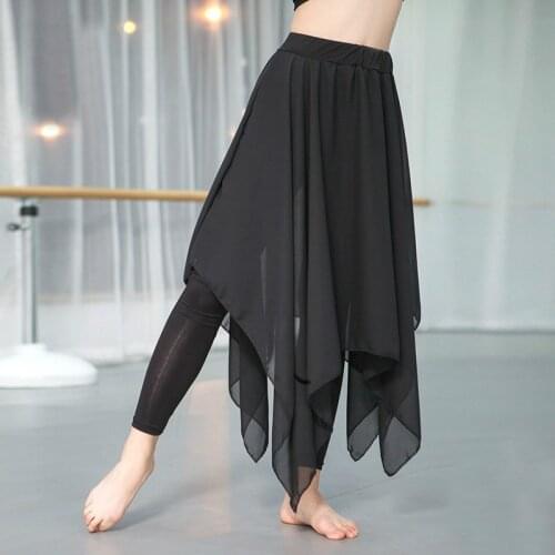 Latin Dance Pant Skirt Training Pant Dress Modern Dance Costume Latin long Gauze Trousers Ballet Practice Pant