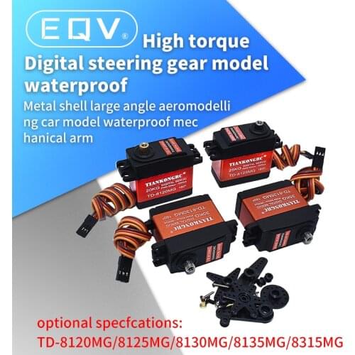 TD-8120MG TD-8125MG Waterproof Metal Gear Digital Servo with 20 25 30KG Torque 180Angle for RC Remote Control Car Model Vehicle