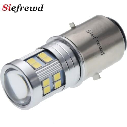 1Pcs BA20D LED 6V 12V Motorcycle Motorbike Headlight Bulb Light 2835 24SMD H6 Scooter Moped ATV Moto Hi/Lo Beam Headlamp White