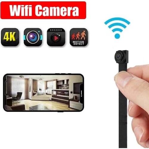 Ip Cam 4K Wifi Mini Camera P2P/AP Camcorder Motion Detection Night Vision Remote Control Micra Body Cam Support Hidden tf card