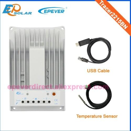 24v Solar charge battery controller EPEVER EPsolar mppt Tracer2215BN with USB cable and temperature sensor 20A 20amp