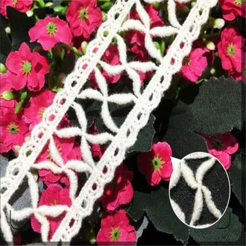 DIY water soluble lace embroidered lace 3cm cross stair cotton lace bar code