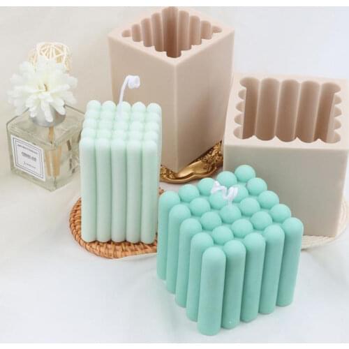 Square/Rectangular Candle Mold Large Cylindrical Finger Shaped Silicone Mold DIY Candle Mold 3D Candle Making Supplies Soap Mold
