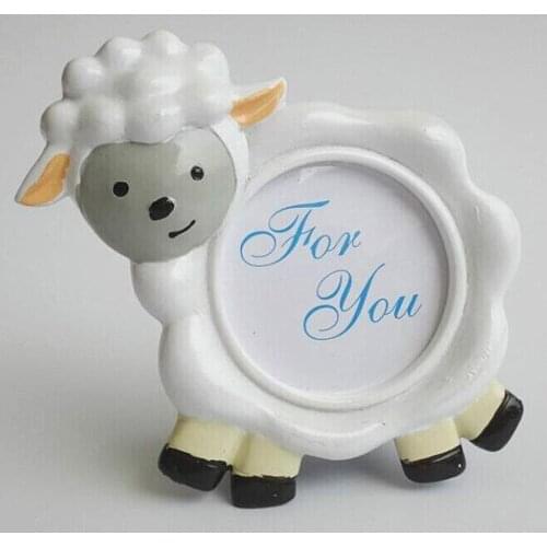 100pcs/Lot NEW ARRIVAL Lovely Sheep Design Picture Frame Photo Holder Baby Shower Favors Birthday Party Gift FREE SHIPPING