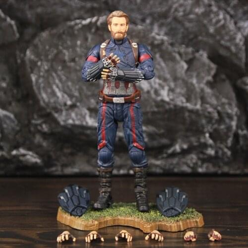 Original MS Select Marvel Avenger 3 Infinity War Captain America 7" Action Figure Diamond Select DST Doll Toys Collectible Model