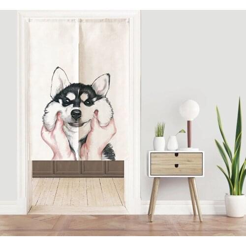 Cartoon Cat animal Linen Door Curtain Noren Bedroom kitchen Curtains Home Entrance decoration curtain