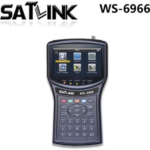 Satlink WS-6966 Satellite Finder Meter MPEG4 DVB-S2 6966 HD HD Singnal freeshipping