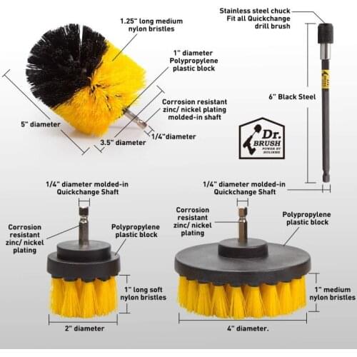 Power Scrubber Brush Drill Brush Clean For Bathroom Kitchen Glass Surfaces Power Scrub Cleaning Set with Extender