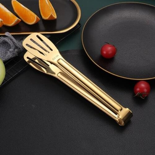 Stainless steel Food Tong Stainless Steel Kitchen Tongs Non-slip Cooking Clip Clamp BBQ Salad Tools Grill Kitchen Accessories b