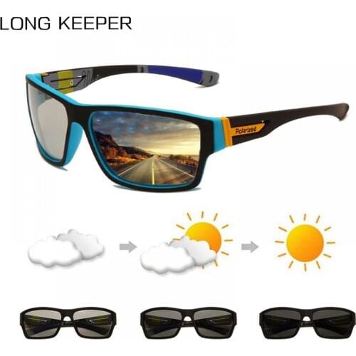 Photochromic Sun Glasses Men Polarized Driving Discoloration Glasses Male Change Color Sunglasses Car Drivers Eyewear UV400