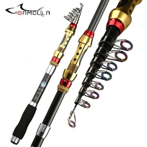 Spinning Fishing Rod Vara De Pesca High Carbon Peche En Mer Telescopic Fishing Rod Vara Telescopica Pesca Mar Pesca Lure Rods