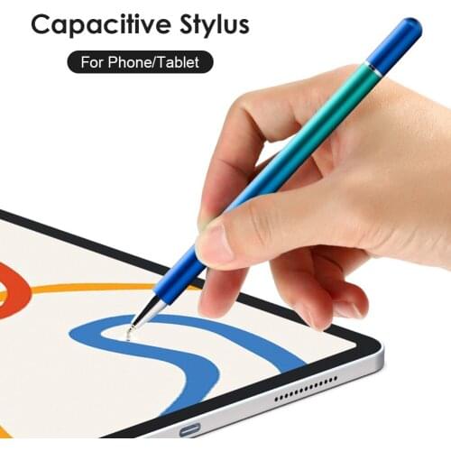 Stylus Touch Pen for IOS/Android System Apple iPad Phone Smart Pen Gradient Color Magnetic Cap Clear Disc with Replacement Tip