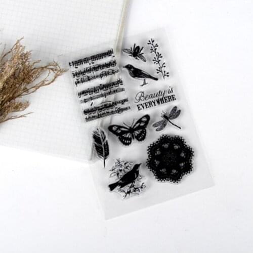 Multi-style Transparent Stamps Decoration Seal DIY Handcraft Stationery Hand Account Making Tool Practical Environmental Seals