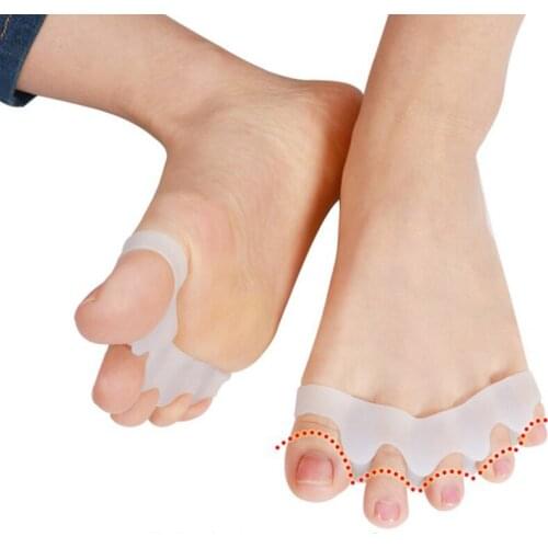 2019 1 Pair Silicone Foot Care Gel Bunion Protector Toe Separators Straightener Spreader Correctors Hallux Valgus Correction