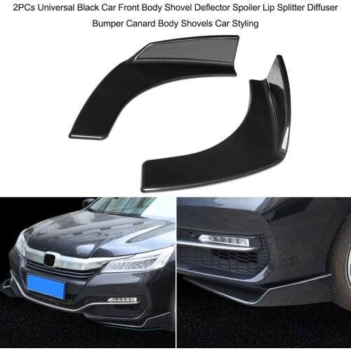 1 Pair Universal Car Front Deflector Spoiler Splitter Diffuser Bumper Canard Lip Body Shovels Carbon Fiber Bumper Splitters