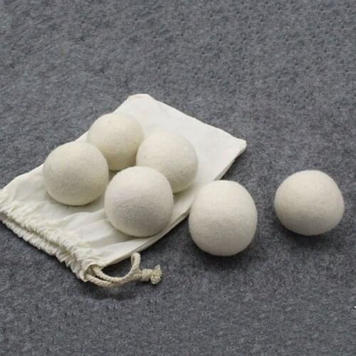 3 Pcs Wool Dryer Balls Natural Fabric Virgin Reusable Softener Laundry 7cm Dry Kit Ball Home Washing Balls Wool Dryer Balls