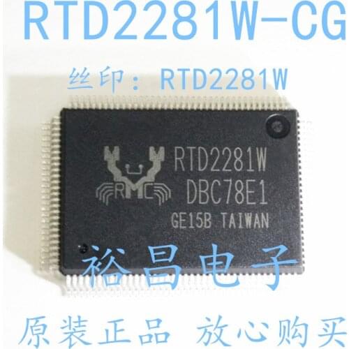 100% New&original RTD2281W-CG :QFP128 Marking:RTD2281W