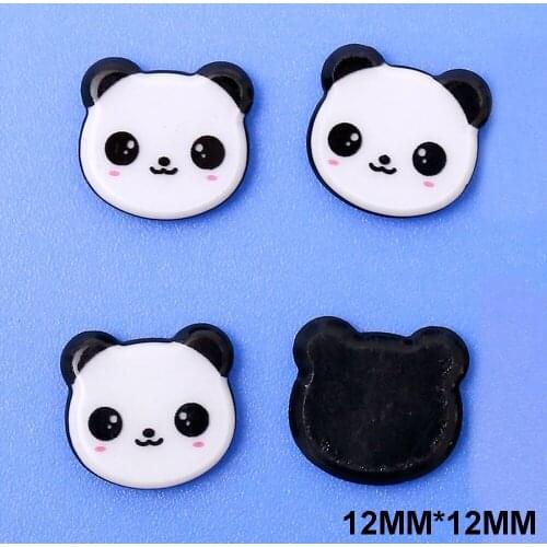 100pcs/lot Small Size Lovely Smile China Panda Head Flatback Planar Resin DIY Craft Embellishments Home Decoration Accessories