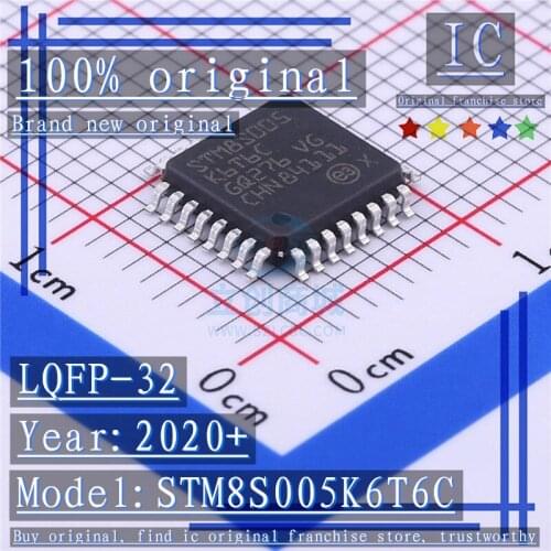 2020+ 100% Brand new original 1PCS-5PCS STM8S005K6T6C LQFP-32 Microcontroller chip
