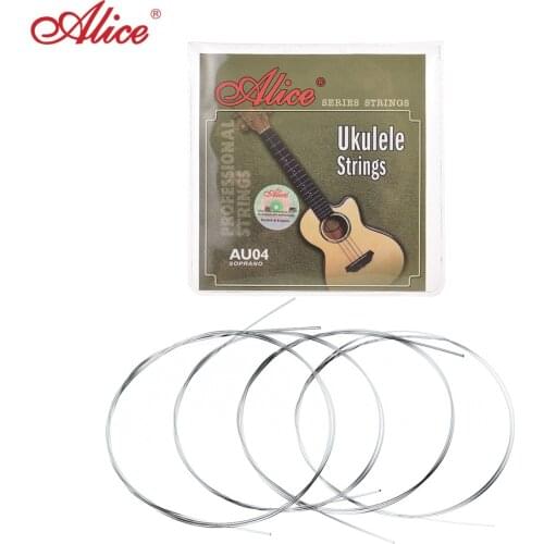 Alice Soprano Ukulele Strings Ukelele Uke Strings Set(B-F-D-A) Black Nylon (.022-.032) 4pcs/ pack Ukelele Accessories Hot sale