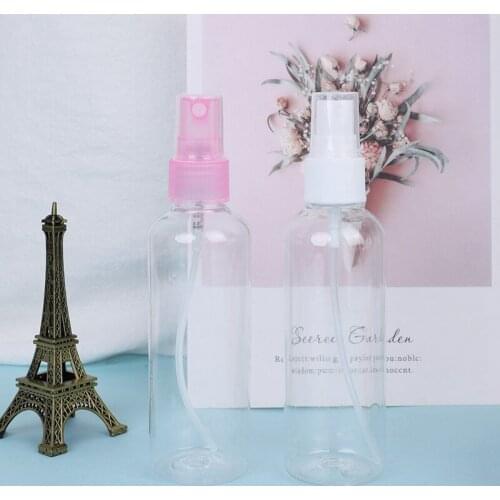 Water Sprayer Bottle 100ml Transparent Empty Spray Plastic Empty Cosmetic Mist Water Foggers for Alcohol Atomizer Random Color