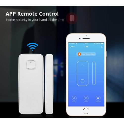VIRCSYW Wifi Home Alarm Tuya Smart Life WiFi Door Window Sensor Compatible With Alexa Google Home Android IOS APP