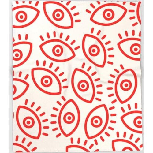 Eye Eyelashes Blanket Mandala Design Eye Pattern Fleece Blankets and Throw Blanket for Sofa Fleece Blanket 150X200