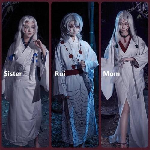 Demon Slayer Kimetsu No Yaiba Juuni Ayaki Rui Men Women Cosplay Costume Japanese Anime Spider Ghost Family Kimono Carnival Party