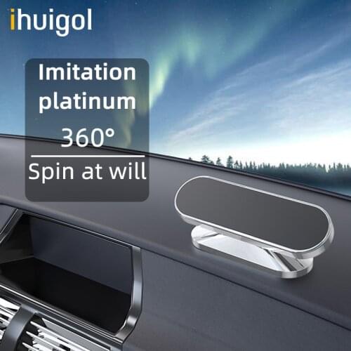 Ihuigol Magnetic Car Phone Holder Mini Strip Shape Stand Metal Strong Magnet GPS Car Mount Support for iPhone 12 11 Pro Max X 8