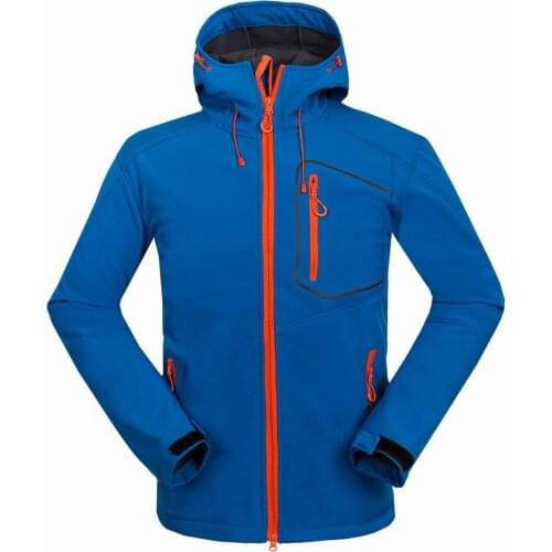 Super Quality Men Outdoor Mountaineering Camping Ski-wear Composite Pile Soft Shell Jackets Soft Shell Hiking Travel Men Coat