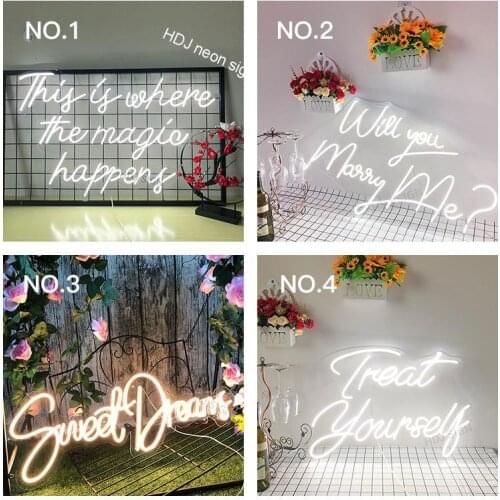 Customize Neon Sign Logo Waterproof LED Visual Art Lights Sign Neon Wall Decor for Room Bedroom Bright Decorative Bar Lamp