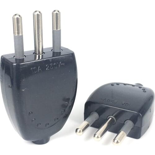 New detachable Elbow wiring docking EU male power plug italy removable 90 angle convert plug connector type L 10A white black