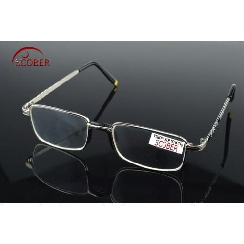 = SCOBER =Two Pairs Full-Rim Natural Crystal Lenses Alloy Comfortable Nose Pad Reading Glasses +1 +1.5 +2 +2.5 +3 +3.5 +4