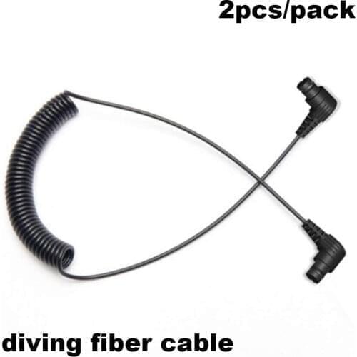 DIVTEKDiving Fiber Cable Underwater Photography 1.8M Optical Fiber Connector Wire With Store Light and Camera SEA&SEA 2PCS/Pack