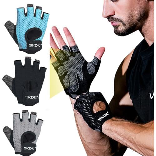 Half Finger fitness Gloves High Elastic Breathable Mesh Anti-Slip Bike Gloves Indoor Gym Equipment Sports Barbell Weight Gloves
