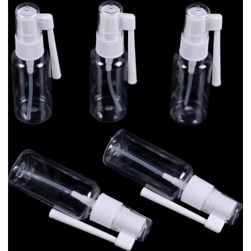 5pcs 30ml Empty Plastic Nasal Spray Bottles Pump Sprayer Mist Nose Spray Refillable Bottle Small Rotation Mist Spray Bottles